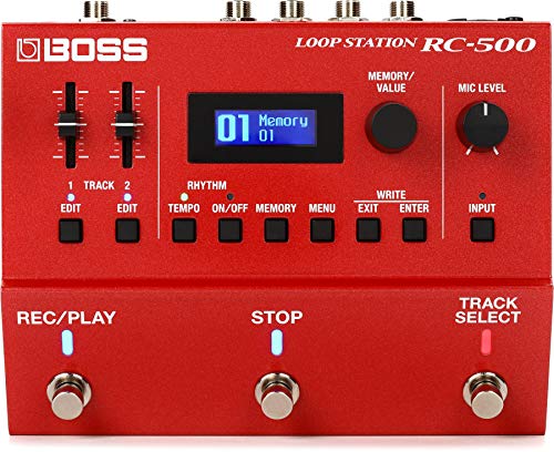 Boss Pedale Looper Effetti Per Chitarra A Doppia Pista Rc-500