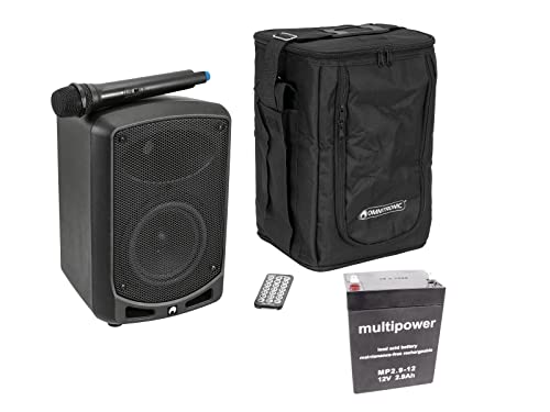 Omnitronic Set Wams-65Bt + Batteria + Borsa Per Il Trasporto