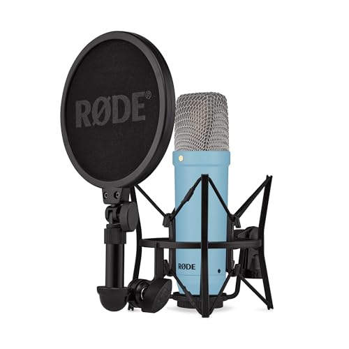 Røde Nt1 Signature Series Microfono A Condensatore A Grande Diaframma Con Shock Mount, Filtro Antipop E Cavo Xlr Per Produzione Musicale, Registrazion