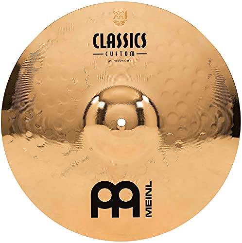 Meinl Cymbals Classics Custom Brilliant Piatto Crash Medium 15 Pollici (38,10Cm) Per Batteria - Bronzo B12, Finitura Brillante, Prodotto In Germania (