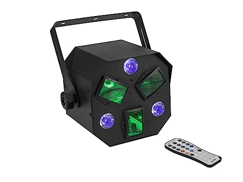 Eurolite Fe-300 - Faro A Led Con Effetto Floreale E Luce Nera, Telecomando Ir Incluso