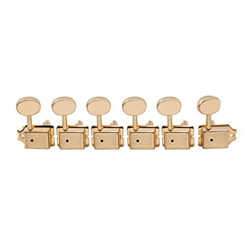 Musiclily Pro Vintage Split Shaft 6 In Linea Meccaniche Per Chitarra Elettrica Squier Classic Vibe Strat/Tele, Dorato