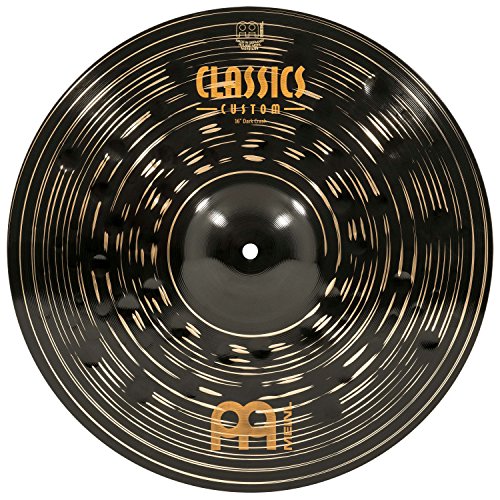 Meinl Cymbals Classics Custom Dark Piatto Crash 16 Pollici (40,64Cm) Per Batteria - Bronzo B12, Finitura Scura, Prodotto In Germania (Cc16Dac)