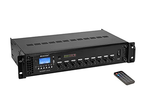 Omnitronic Ma-240P - Amplificatore Di Miscelazione Ela, Con Lettore Mp3 E Telecomando A Infrarossi, Bluetooth, 240 Watt