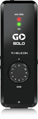 Tc Helicon Go Solo Interfaccia Audio/Midi Ad Alta Definizione Per Dispositivi Mobili