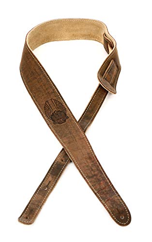 Fender, Road Worn Leather Guitar Strap, Tracolla Per Chitarra, Pelle, Larghezza: 5Cm, Finitura: Marrone