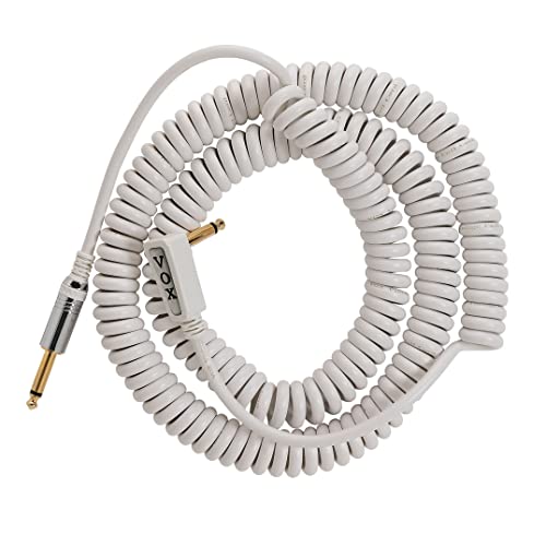 Vox Vcc090Bl - Cavo Audio, Stile Retrò, Con Custodia A Rete Nera, 9 M, Bianco