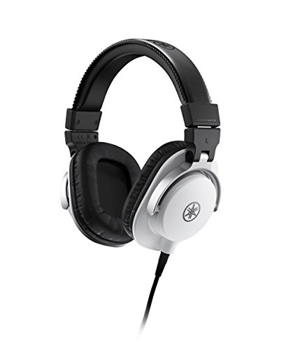 Yamaha Hph-Mt5 Cuffie Da Studio Over Ear - Cuffie Monitor Pieghevoli, Con Cavo Da 3 M E Jack Adattatore Stereo Standard Da 6,3 Mm - Bianco