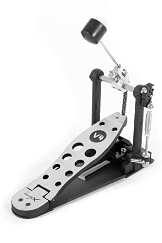 Pedale Pd-800-V4 Colonna Doppia Pesante, Battente Doppio, Nero, Rivestimento In Resina, Con Base