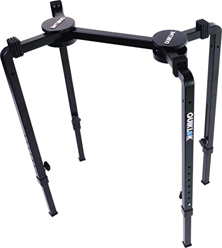 Quik Lok - Ws/640 Supporto Per Tastiera, Mixer Speakers, E Side, Robusto Stand A "T" Per Tastiere E Mixer, Comodo Set Da Trasporto, Con Chiusura A "T"