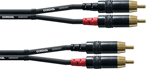 Cordial - Cfu 3 Cc Cavo Sbilanciato Stereo, 2X Rca Maschio/2X Rca Maschio Rean 3 M