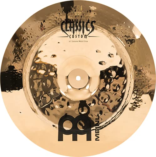 Meinl Cymbals Classics Custom Extreme Metal Piatto China 16 Pollici (40,64Cm) Per Batteria - Bronzo B12, Finitura Brillante, Made In Germany (Cc16Emch