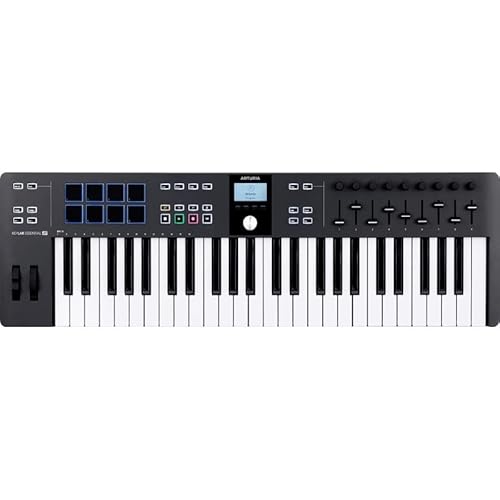 Arturia - Keylab Essential 49 Mk3 - Controller Midi A Tastiera Per La Produzione Musicale - 49 Tasti, 9 Encoder, 9 Fader, 1 Modulation Wheel, 1 Rotell