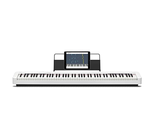 Casio Cdp-S110Bk Pianoforte Digitale Con 88 Tasti Pesati, Bianco