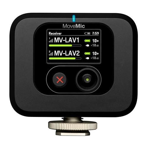 Shure Ricevitore Movemic-Ricevitore Di Fotocamera Montabile Hot Shoe Per Lavalier, Compatibile Con La Maggior Parte Delle Telecamere E Computer Dslr,