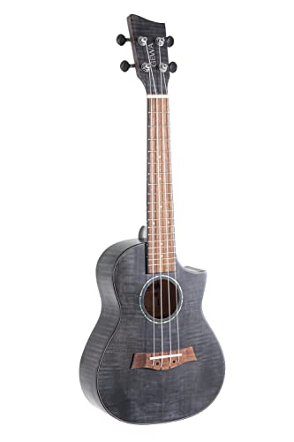 Gewa Concert S-Co-Bm - Ukulele Manoa S-Co-Bm, In Acero Faded Nero, Con Custodia