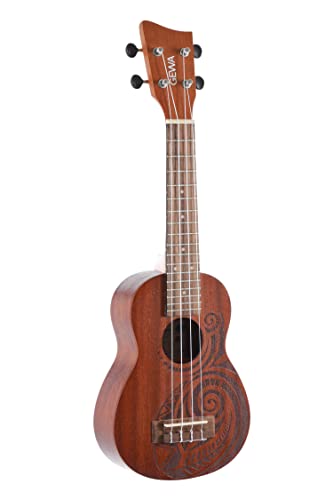 Gewa - Ukulele Soprano Manoa Kt-So-Maori Sapelli Maori, Opaco, Con Custodia