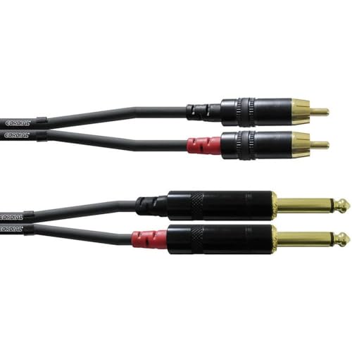 Cordial - Cfu 3 Pc Cavo Sbilanciato Stereo, 2X Jack Ts (Mono)/2X Rca Maschio Rean 3 M