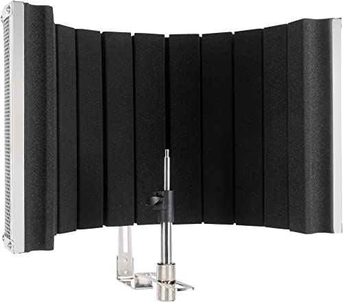 Pronomic Mp-60 Micscreen Supporto Da Tavolo - Assorbitore E Diffusore Portatile - Ideale Per Studio O Podcast - Isolamento Da Studio Schiuma - Impedis