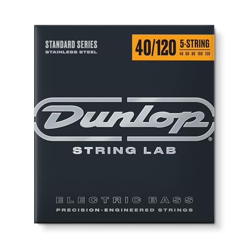 Jim Dunlop Dbs40120 Corde Per Basso In Acciaio Inox, Luce, .040 – .120, Chiaro, A 5 Corde
