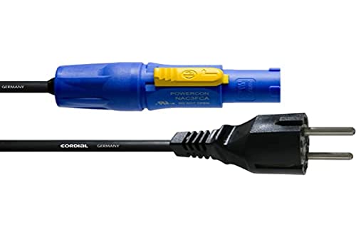 Cordial S - Cavo Powercon, Blu E Nero, Tipo A, Power In/Schuko Cfca 1,5 S