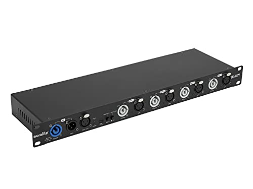 Eurolite Dmx Power Splitter 4X4 3 Poli Xlr | Splitter Power E Dmx 1In/4Out Per Montaggio A Rack