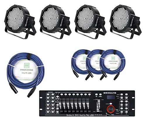 Showlite Flp-144W 4X Set + Showlite Master Pro Usb + Cavi