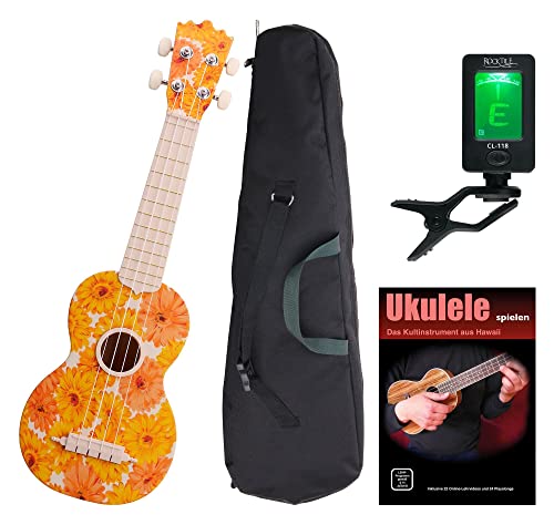 Classic Cantabile Beachbuddy Beachflower Ukulele Set Con Accordatore