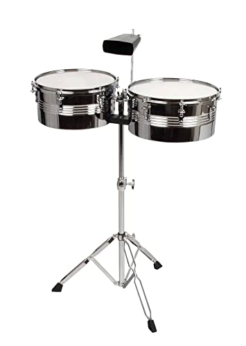 Xdrum Timbales Set 13" 14", Con Campanaccio Cowbell
