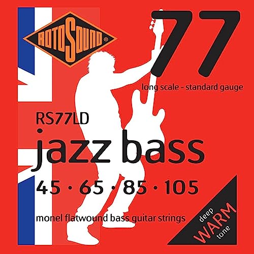 Corde Rotosound Per Basso Elettrico Jazz 77 Monel Flatwound 4 Corde Rs77Ld Flatwstandard 45-105