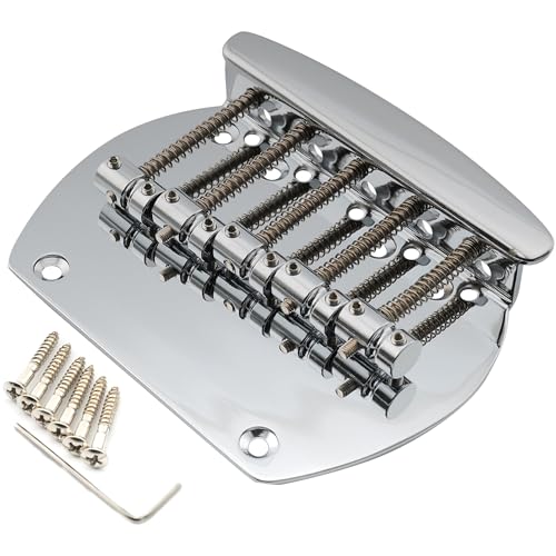 Musiclily Pro 16Mm 5 Corde Ponte Basso In Acciaio Per Basso Stile Musicman, Cromato