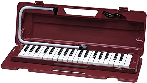 Yamaha P37D02 Pianica A 37 Tasti, Con Astuccio, Rosso Scuro