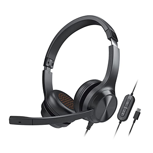 Creative Chat Usb On-Ear Wired - Cuffie Con Microfono Per Cancellazione Del Rumore, Kit Smartcomms, Controllo In Linea Per Pc/Mac/Laptop, Colore: Nero
