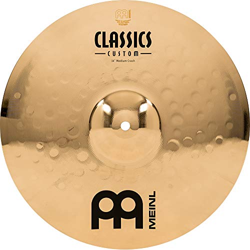 Meinl Cymbals Classics Custom Brilliant Piatto Crash Medium 14 Pollici (35,56Cm) Per Batteria - Bronzo B12, Finitura Brillante, Prodotto In Germania (