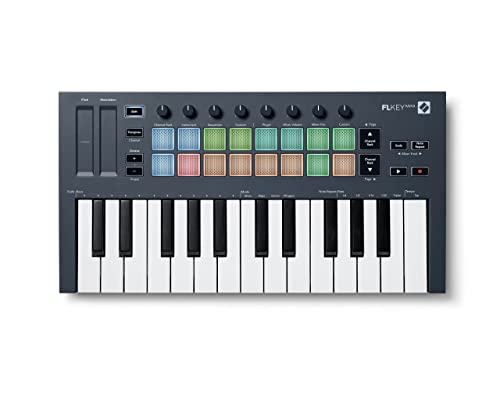 Novation Flkey Mini - Controller Midi A Tastiera Portatile A 25 Tasti, Usb, Con Integrazione Per Fl Studio — Per La Produzione Musicale