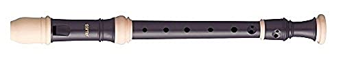 Flauto Dolce Soprano Aulos Symphony 503B (Diteggiatura Barocca, Completo Di Borsa, Tergicristallo, Ingrassatore E Tabella Di Diteggiatura, Resina Sint