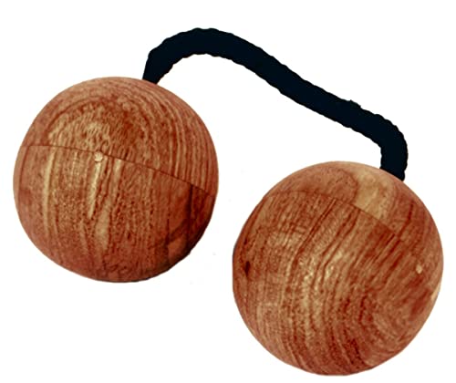 Coppia Di Sfere Tandem Naturali In Legno Di Commercio Equo E Solidale