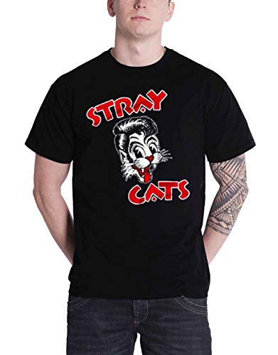 T-Shirt Da Uomo Con Logo Stray Cat In Plastica Nero M