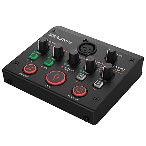 Roland Uvc-02 Web Presentation Dock – Hub Di Connessione Intuitivo, Per Utilizzare Videocamera E Microfono Di Alta Qualità Con I Software Di Web Confe