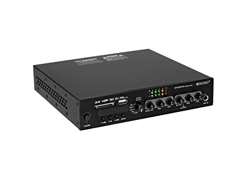Omnitronic Ep-220Ps Preamplificatore Con Lettore Mp3, Bluetooth E Radio Fm Da 9,5", Preamplificatore Universale Da 9,5" Con Lettore Audio, Bluetooth E