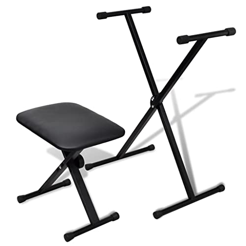 Vidaxl Supporto Per Tastiera Regolabile Panchina In Similpelle Stand Keyboard