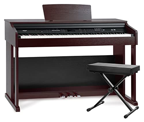 Funkey Dp-2688A Bm Pianoforte Digitale Marrone Opaco Panca Set
