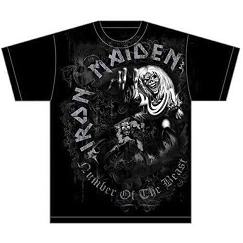 Iron Maiden - Notb Grey Tone, T-Shirt, Manica Corta Da Uomo, Nero(Black), S