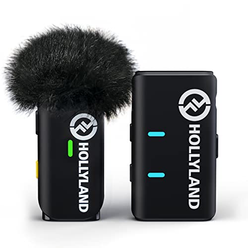 Hollyland Lark M1 Sistema Di Microfoni Wireless Lavalier (1Tx+1Rx) 650Ft 8H Direct Usb-C Charging Lapel Mic Per Iphone Dslr Camera Youtube Video Recor