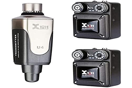 Xvive - U4R2 In-Ear Monitor Sistema Monitor Wireless Digitale A 2 Ricevitori