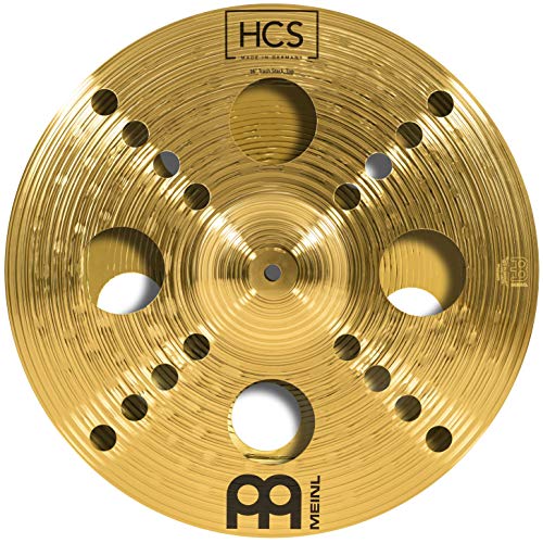 Meinl Cymbals Hcs Piatto Trash Stack 16 Pollici (40,64Cm) Con Fori – Per Batteria – Finitura Tradizionale Ottone, Made In Germany (Hcs16Trs)