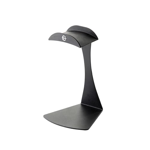 K&M 16075 Supporto Per Tavolo Per Cuffie Over Ear - Nero - In Acciaio - Con Rivestimento In Plastica E Silhouette Sottile