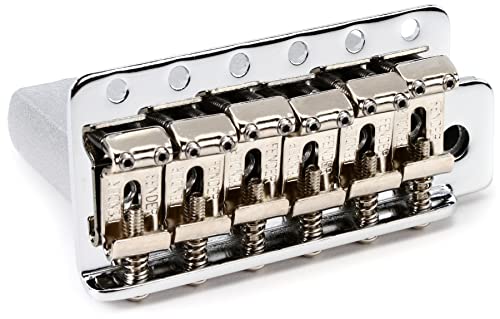 'Fender 005 – 4619 – 000 Vintage Style Strat Bridge Assembly, (2 – 3/16 Spacing), Chrome