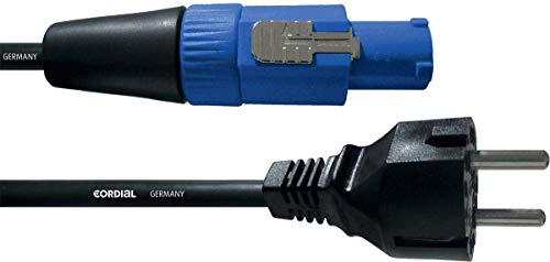 Cordial S - Cavo Powercon, Blu, Tipo A, Power In/Schuko Cfca 3 S