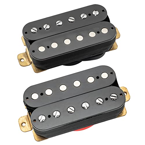 Musiclily Basic Cerámica Pick Up Humbucker Manico E Ponte Set Per Chitarra Elettrica, Nero